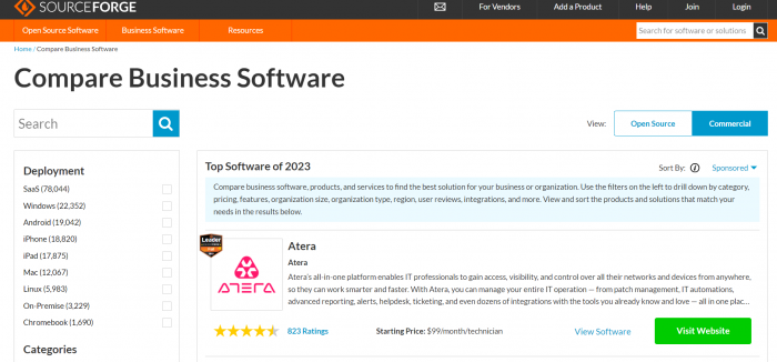  SourceForge is Best Technology Review Platforms In 2024